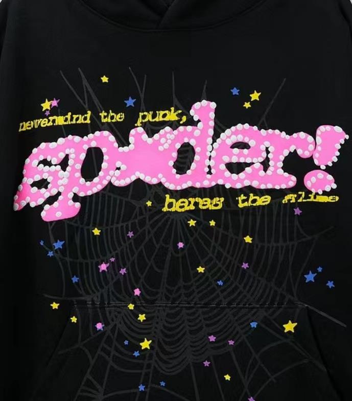 Sp5der P*NK V2 Hoodie Black