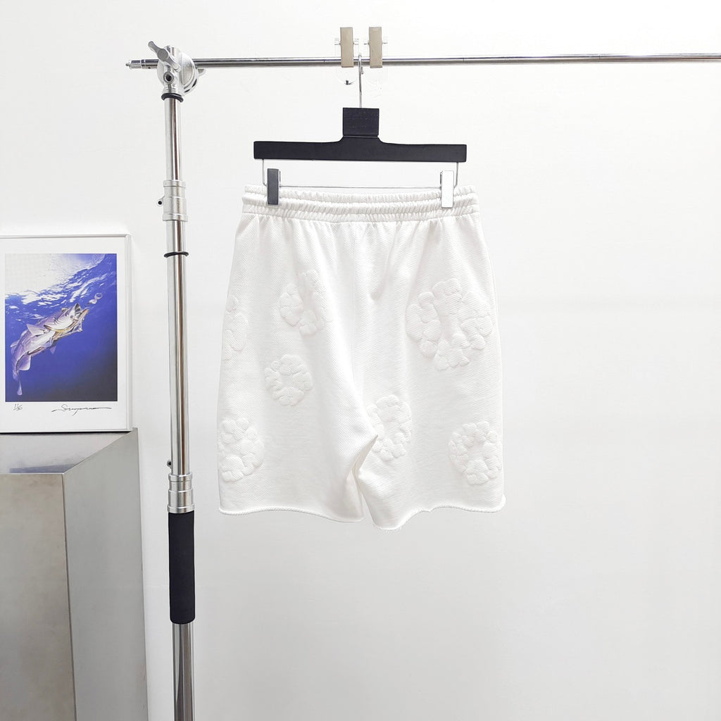 Denim Tears Mono Cotton Wreath Shorts White