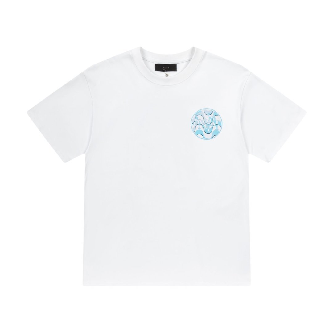 Amiri Blue Wave Logo T-Shirt