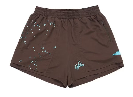 Sp5der Double Layer Shorts Chocolate