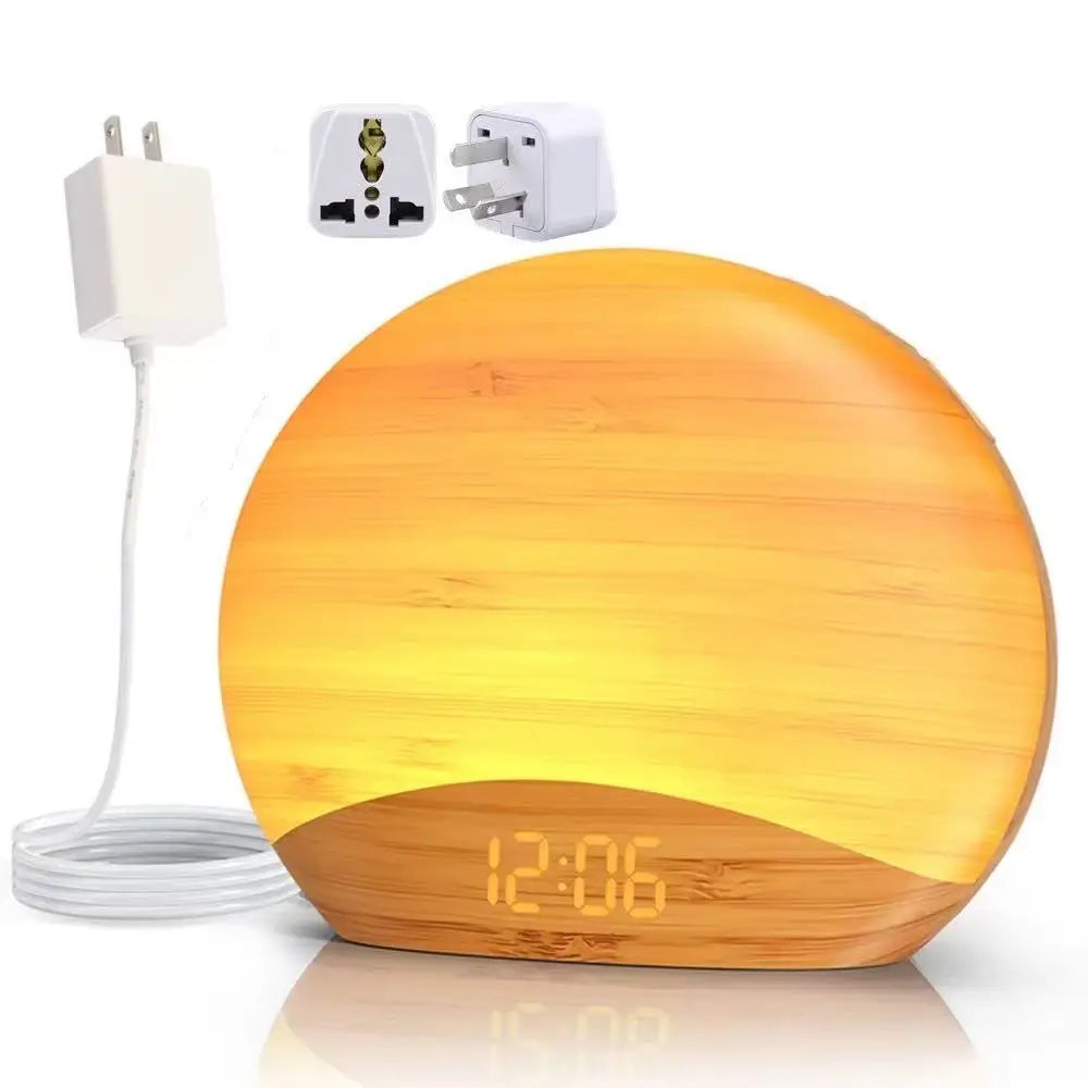 Awakening Sunrise Alarm Clock – Dimmable Table Clock with 26 Sleep Sounds & Night Light