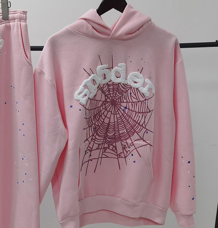 Sp5der OG Web Hoodie Pink