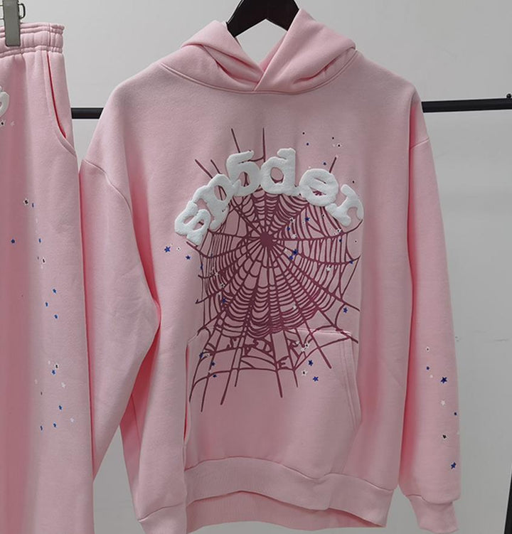 Sp5der OG Web Hoodie Pink