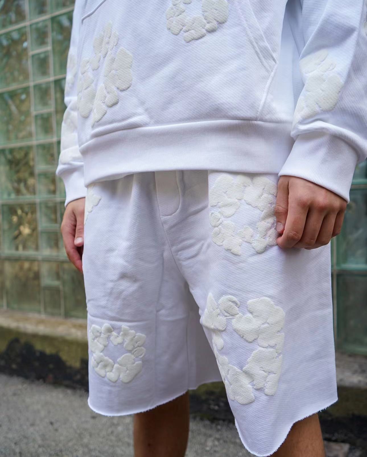 Denim Tears Mono Cotton Wreath Shorts White