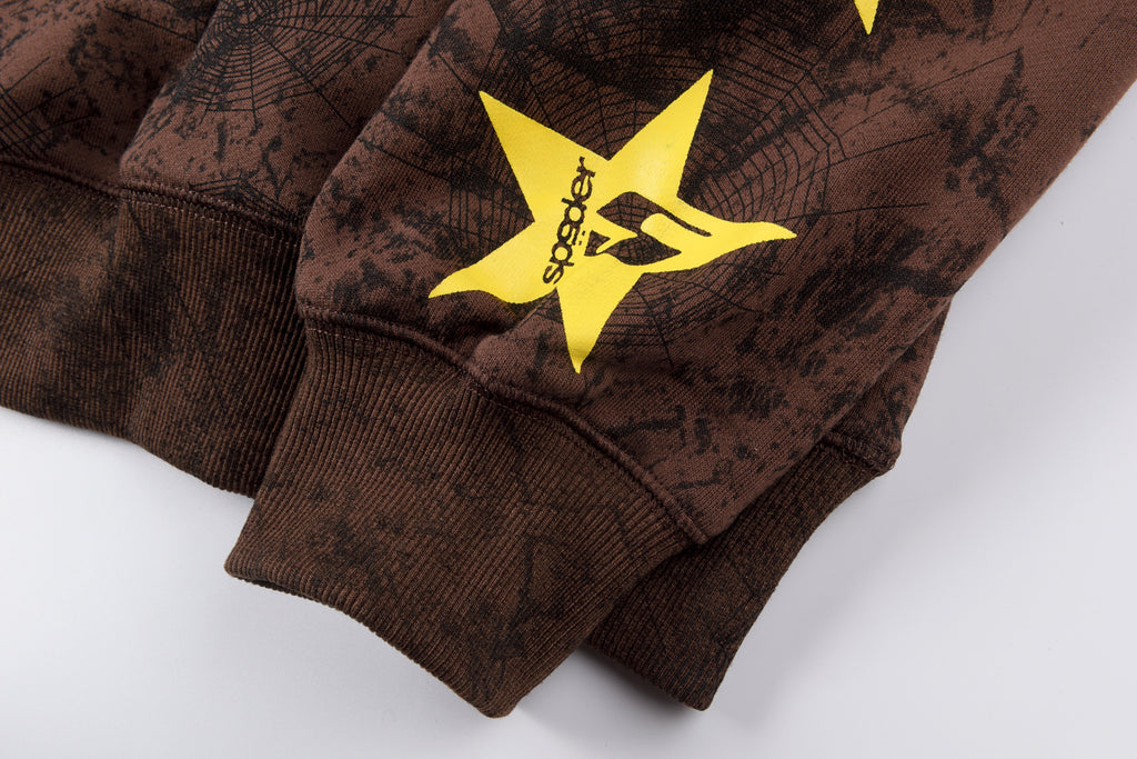 Sp5der Brown Hoodie